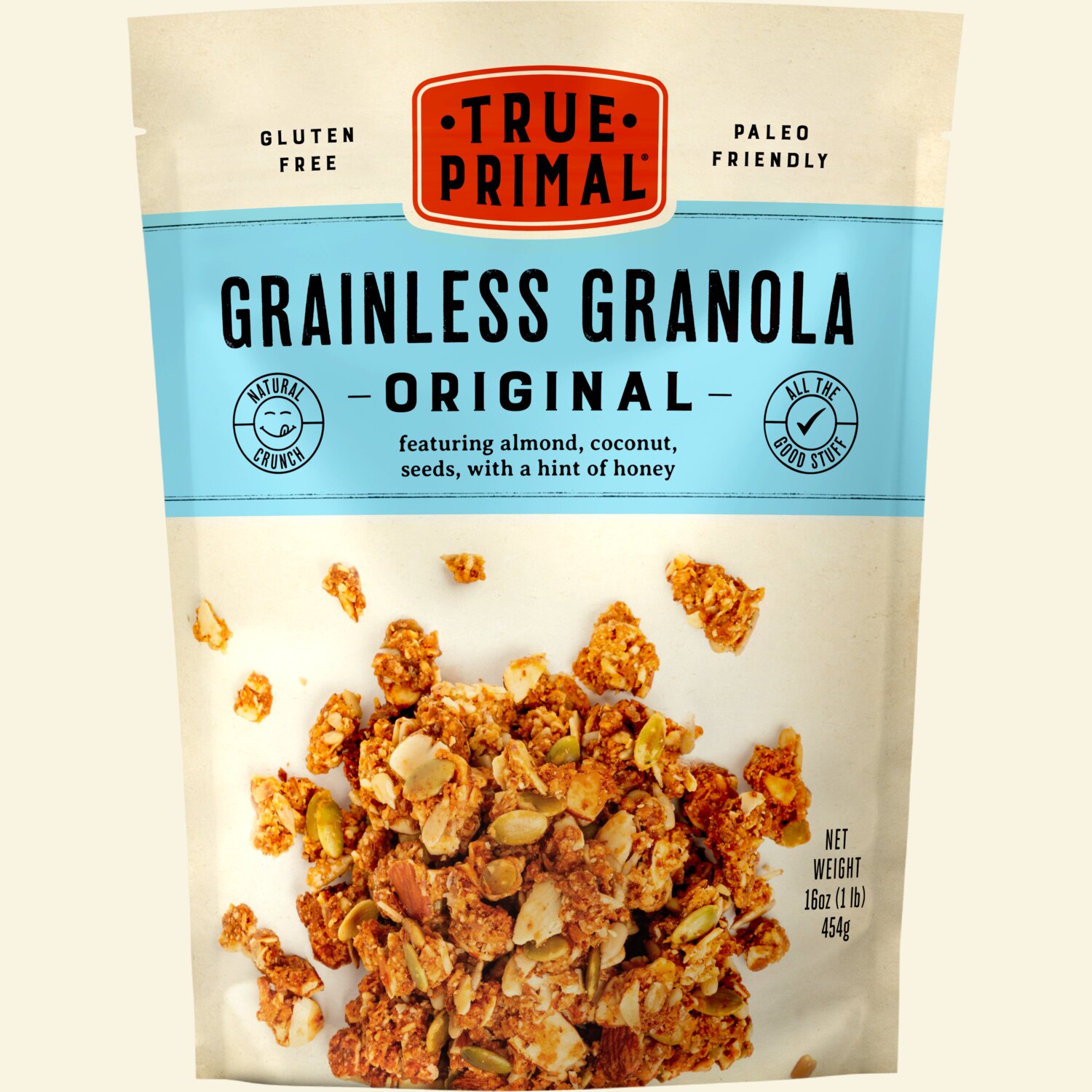 Grainless Granola Original in pouch, front