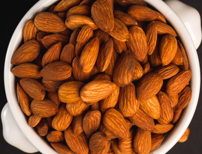 almonds in bowl
