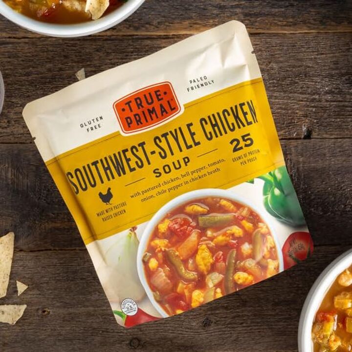 Southwest Style Chicken Soup on table