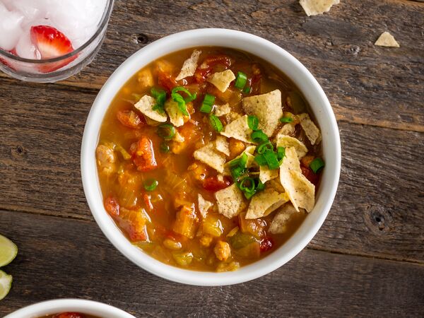 True Primal Southwest-Style Chicken Soup in bowl