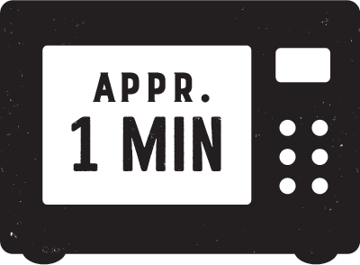 soup ready in about 1 minute in microwave