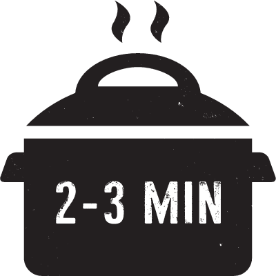 soup ready in 2 to 3 minutes on stove
