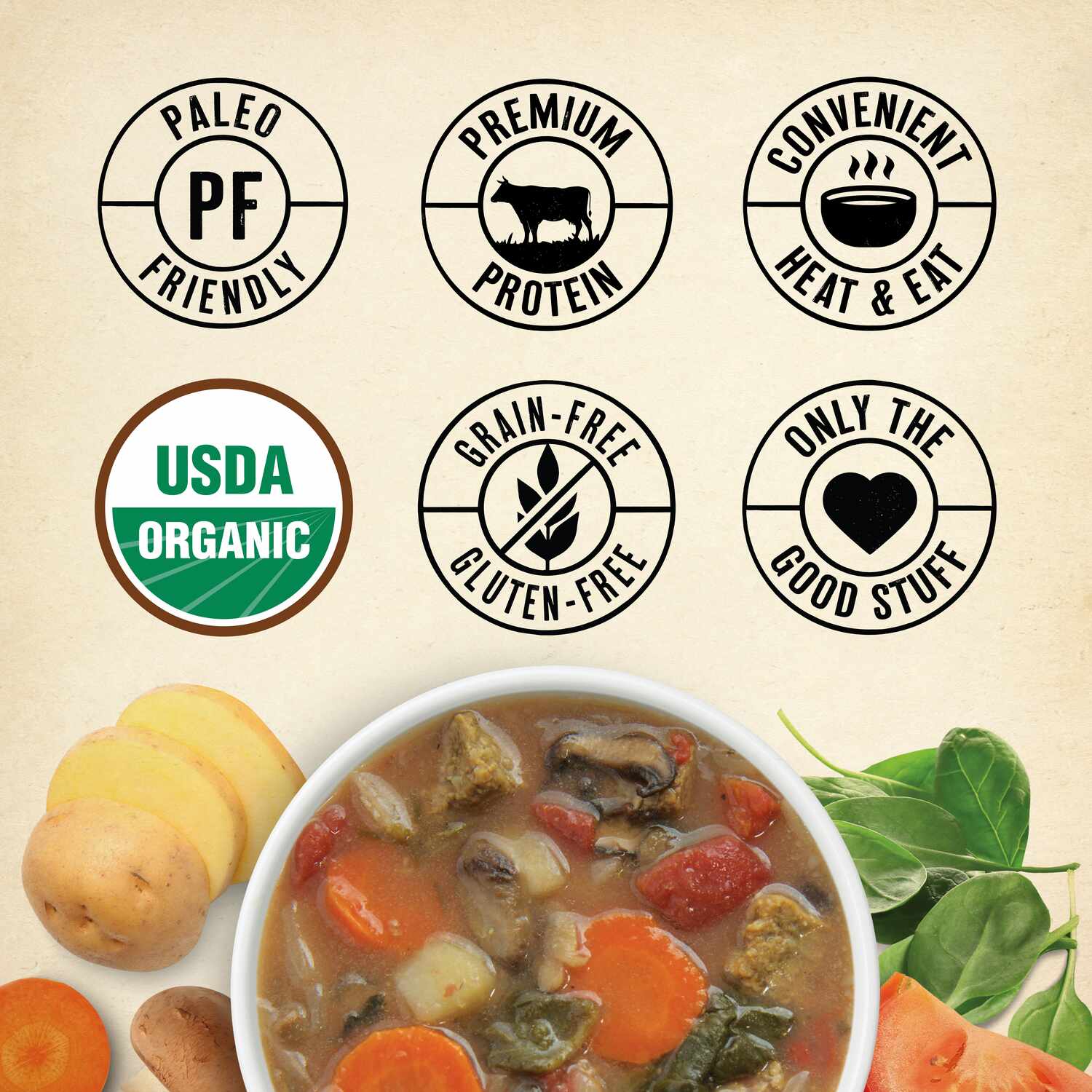 True Primal Hearty Beef Organic Soup benefits