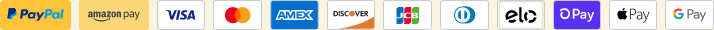 Payment options: PayPal, Amazon Pay, Visa, Mastercard, Amex, Discover, JCB, Diners Club, elo, Shop Pay, Apple Pay, Google Pay