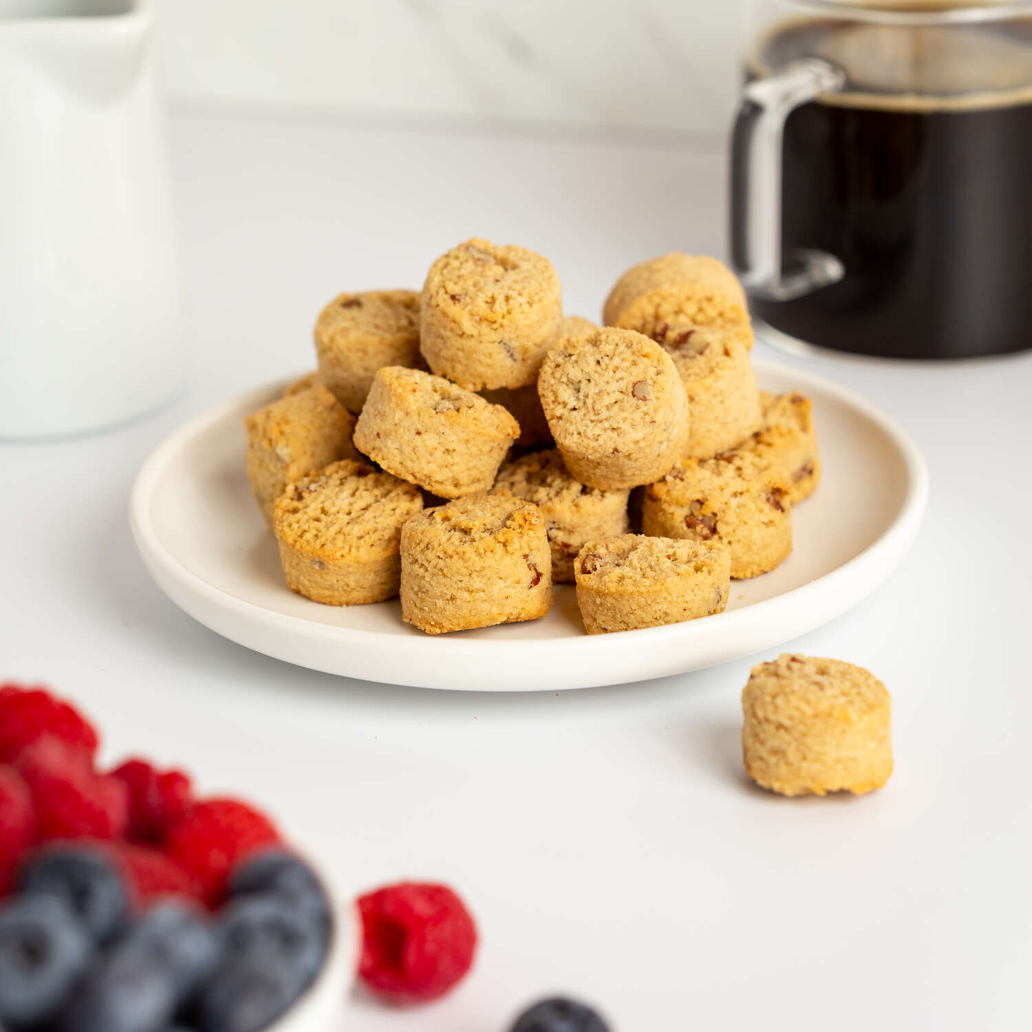 Ona Maple Pecan Cookies with coffee
